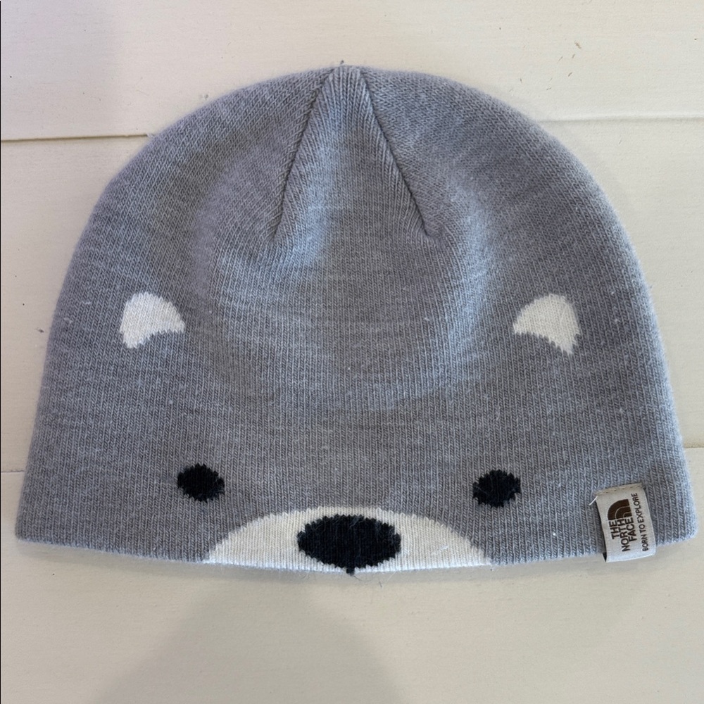 The North Face Light Gray Knit Beanie